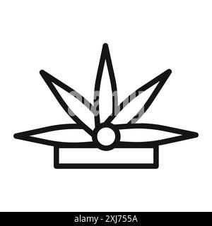 Headdress Brazil icône de marque de logo de ligne vectorielle ou de style de contour de collection de jeu de symboles Illustration de Vecteur