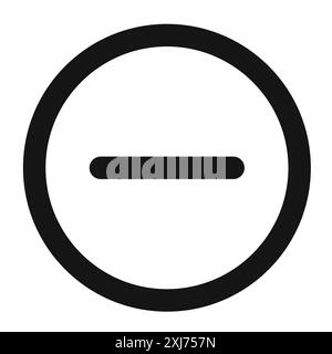 marque de logo de ligne vectorielle d'icône de signe négatif ou style de contour de collection de jeu de symboles Illustration de Vecteur