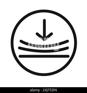 Marque de logo de ligne vectorielle de vecteur de matériau de résilience ou style de contour de collection de jeu de symboles Illustration de Vecteur