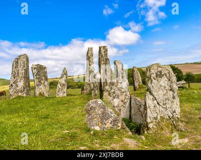 Cairn Holy 1, Dumfries et Galloway, en Écosse, l'une des deux chambres funéraires néolithiques construites il y a environ 6000 ans. Fouillé en 1949 par Stuart Piggott A. Banque D'Images