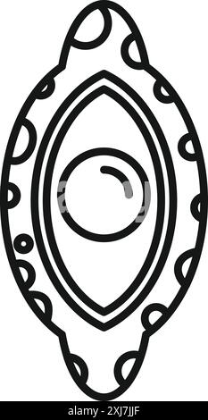 Dessin au trait noir et blanc d'un vaisseau spatial volant dans l'espace avec des planètes en arrière-plan Illustration de Vecteur