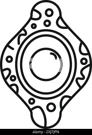 Dessin au trait simple d'un vaisseau spatial volant dans l'espace laissant une traînée de fumée derrière lui Illustration de Vecteur