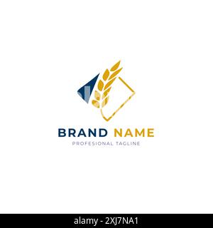 Design moderne et simple du logo Agriculture Illustration de Vecteur