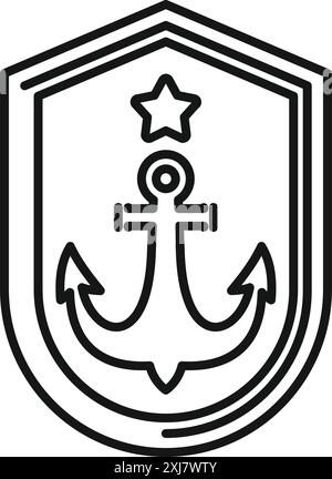 Ce logo simple mais élégant comporte une ancre, symbolisant la force et la stabilité, ce qui le rend idéal pour les entreprises à thème maritime Illustration de Vecteur