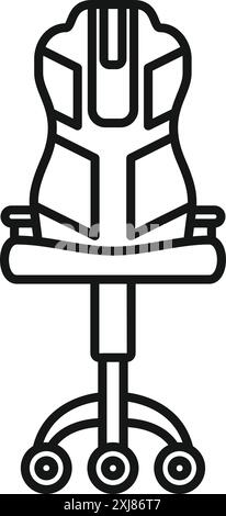 Icône de chaise de jeu moderne représentant le concept de confort et d'ergonomie pour les joueurs et les streamers Illustration de Vecteur