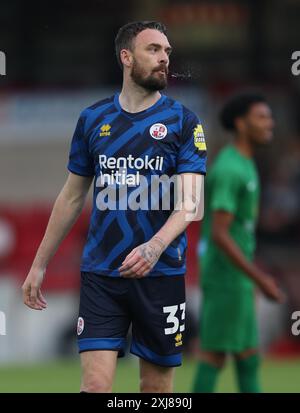 Scott Malone de Crawley Town pendant la pré-saison amicale entre Lewes et Crawley Town au Dripping Pan. Banque D'Images