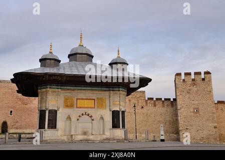 Entrée au palais de Topkapi, Istanbul, Turquie Banque D'Images