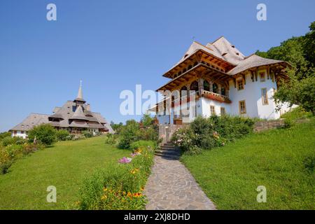 Maramures Roumanie 12 juillet 2024. Images Monastère Barsana en Roumanie, visite un jour d'été. Banque D'Images