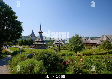 Maramures Roumanie 12 juillet 2024. Images Monastère Barsana en Roumanie, visite un jour d'été. Banque D'Images