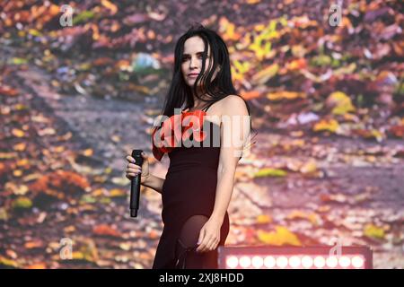 LONDRES, ANGLETERRE - JUILLET 07 : Andrea Corr de « The Corrs » se produisant au British Summertime, Hyde Park le 07 juillet 2024 à Londres, Angleterre. CAP/MAR ©MAR/CAP Banque D'Images