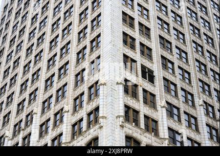 La tour Cadillac, architecture extérieure, Detroit, États-Unis Banque D'Images