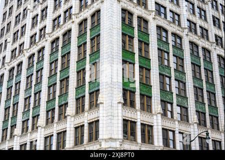 La tour Cadillac, architecture extérieure, Detroit, États-Unis Banque D'Images
