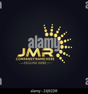 Logo JMR. CONCEPTION J M R. Lettre JMR blanche. JMR, J M R lettre logo design. Conception de logo de lettre J M R en OR, LOGO D'OR, TROIS, style. ensemble de lettres logo Illustration de Vecteur