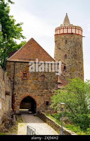 Millgate, (Mühltor), Bautzen, Saxe, Allemagne. La porte doit son nom au moulin Great Town Hall, construit entre 1535 et 1539. Banque D'Images