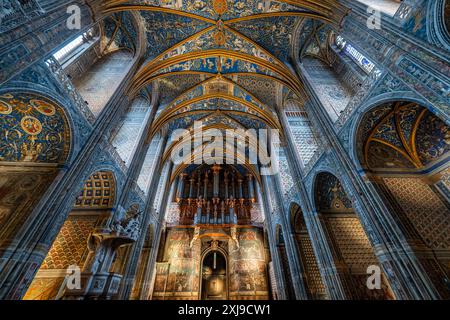Intérieur de la Cathédrale Sainte-Cécile, Patrimoine mondial de l'UNESCO, Albi, midi-Pyrénées, France, Europe Copyright : MichaelxRunkel 1184-12533 Banque D'Images