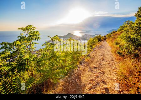 Sentier au-dessus de Dubrovnik, Croatie, Europe Copyright : ChristianxKober 733-9082 Banque D'Images
