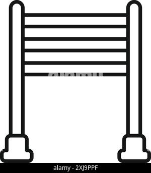 Icône d'équipement gymnastique de barres murales suédoises, style de contour Illustration de Vecteur