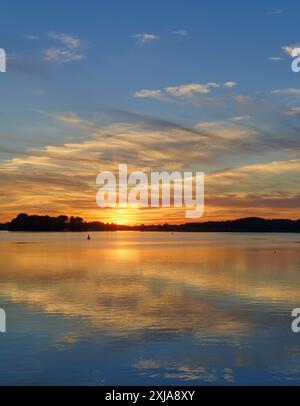 Soirée dans Parc National de la Müritz,Mecklenburg Lake District,Allemagne Banque D'Images