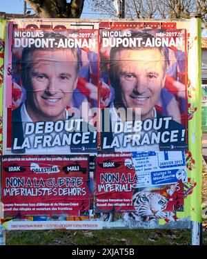 Affiche anti-guerre française Palestine - Mali - Irak 2017 - non a la guerre impérialiste dehors Banque D'Images