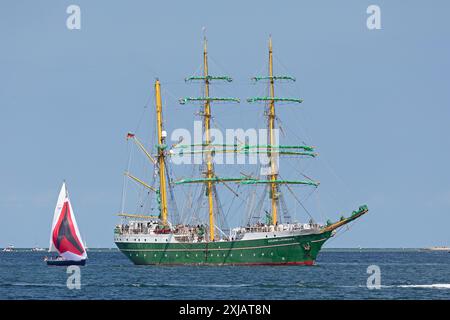 Bateau à voile Alexander von Humboldt II, bateau à voile, Kiel week, Kiel Fjord, Kiel, Schleswig-Holstein, Allemagne Banque D'Images