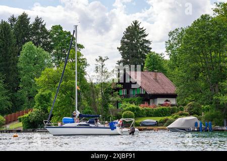 Villa sur le lac Wörthersee - Kärnten, Autriche Banque D'Images