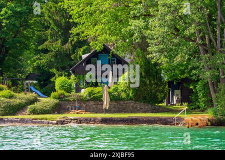 Villa sur le lac Wörthersee - Kärnten, Autriche Banque D'Images