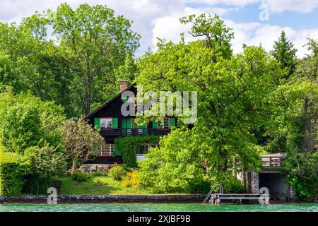 Villa sur le lac Wörthersee - Kärnten, Autriche Banque D'Images