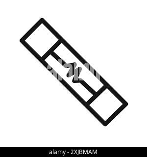 Icône de fusible électrique signe graphique vectoriel linéaire ou symbole défini pour l'interface utilisateur de l'application Web Illustration de Vecteur