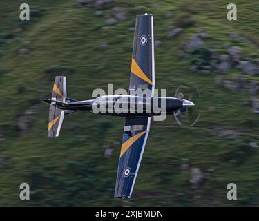 Texan T.1 à travers la boucle de Mach, Dolgellau, pays de Galles, Royaume-Uni 17.07.2024 Banque D'Images