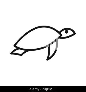 jeu de symboles ou de signes graphiques vectoriels linéaires d'icône de tortue pour l'interface utilisateur de l'application web Illustration de Vecteur