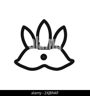 Headdress Brazil icône graphique vectoriel linéaire signe ou symbole défini pour l'interface utilisateur de l'application Web Illustration de Vecteur