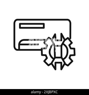 Réparez le signe graphique vectoriel linéaire de l'icône du climatiseur ou le symbole défini pour l'interface utilisateur de l'application Web Illustration de Vecteur