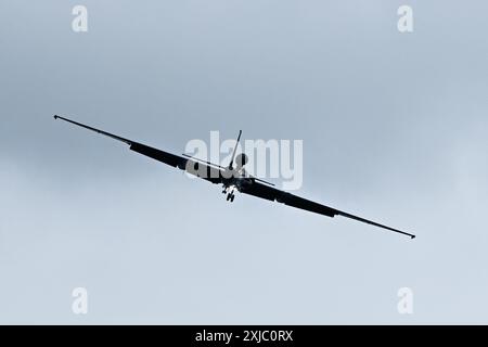 Cirencester, Royaume-Uni. 17 juillet 2024. Le Lockheed U-2 de l'United States Air Force du 99th reconnaissance Squadron lors de la Journée des arrivées de Royal International Air Tattoo 2024 à la RAF Fairford, Cirencester, Royaume-Uni, le 17 juillet 2024 (photo par Cody Froggatt/News images) à Cirencester, Royaume-Uni le 17/7/2024. (Photo de Cody Froggatt/News images/Sipa USA) crédit : Sipa USA/Alamy Live News Banque D'Images