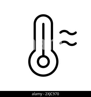 Hot Icon Flat Set dans le vecteur de contour de couleur noir et blanc Illustration de Vecteur