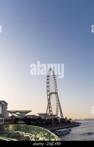 Ain Dubaï au coucher du soleil, Émirats arabes Unis. Banque D'Images