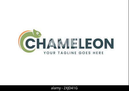 Modèle d'illustration vectorielle de conception d'icône de logo Chameleon Illustration de Vecteur