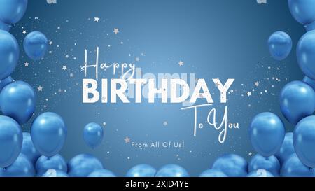 Conception de fond de vecteur de ballons d'anniversaire. Joyeux anniversaire à vous texte avec ballon. conception de carte de voeux joyeux anniversaire. Illustration vectorielle Illustration de Vecteur