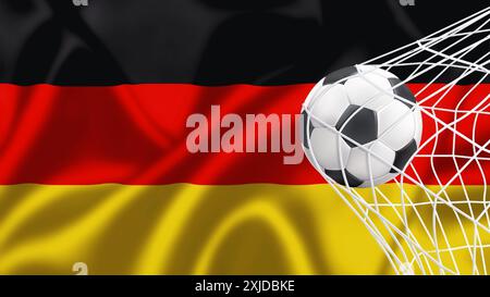 Ballon de football avec le drapeau national de la Belgique. Drapeau de la Belgique. Drapeau horizontal réaliste agitant de l'État de Belgique. Drapeau fluide texturé en tissu Illustration de Vecteur