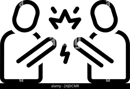 Icône pour adversaires, Rival Illustration de Vecteur