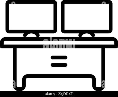 Icône pour dual, duple Illustration de Vecteur