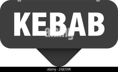autocollant kebab. signe kebab sur fond transparent. bouton rectangulaire Illustration de Vecteur