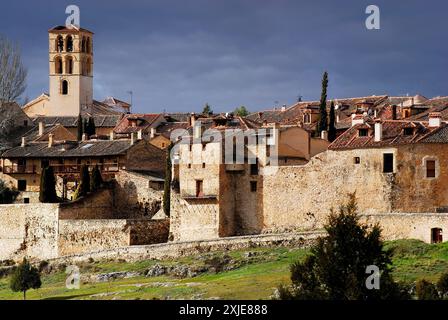 Église San Juan Bautista de Pedraza, Ségovie, Espagne Banque D'Images