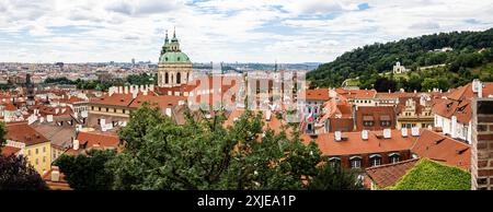 Vue de Prague depuis le château, République tchèque Banque D'Images