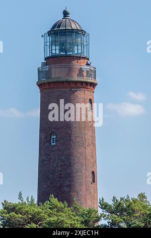 Phare, Darßer Ort, né a. Darß, Mecklembourg-Poméranie occidentale, Allemagne Banque D'Images