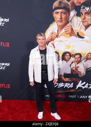 Los Angeles, États-Unis. 17 juillet 2024. LOS ANGELES, CALIFORNIE, États-Unis - 17 JUILLET : William Zabka arrive à la projection spéciale de Los Angeles de la saison 6 de 'Cobra Kai' de Netflix - partie 1 qui se tient au Musée Autry de l'Ouest américain à Griffith Park le 17 juillet 2024 à Los Angeles, Californie, États-Unis. (Photo de Xavier Collin/image Press Agency) crédit : image Press Agency/Alamy Live News Banque D'Images