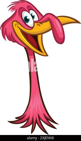 Dessin animé joyeux oiseau de dinde mignon Thanksgiving. Design pour Thanksgiving Day. Illustration vectorielle isolée. Illustration de Vecteur