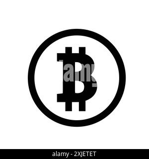 Bitcoin icône simple vecteur plat symbole contour de collection logo Illustration de Vecteur