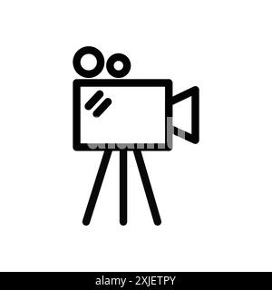 Conception d'icône de caméra par Ayaan simple plat symbole vectoriel contour collection logo Illustration de Vecteur