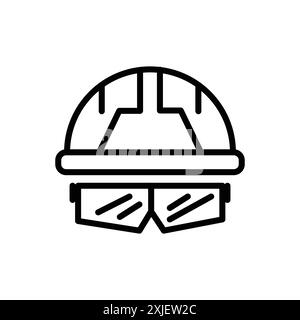 Conception d'icône de casque de course par Ayaan simple plat de vecteur de symbole de contour de collection logo Illustration de Vecteur