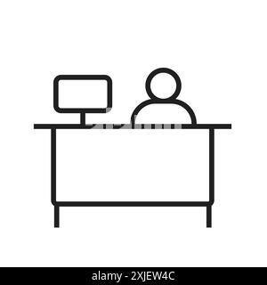 icône de bureau symbole vectoriel plat simple logo ensemble de collection Illustration de Vecteur